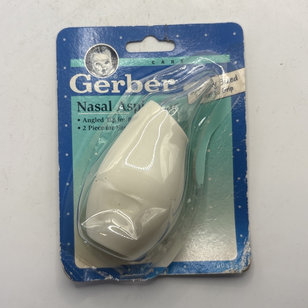 Vtg 1994 Gerber Nasal Aspirator Angled Tip Baby Infant NOS New, Package Is Open